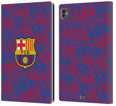 Head Case Designs Offizielle FC Barcelona Panne Wappen Muster Leder Brieftaschen Handyhülle Hülle Huelle kompatibel mit Apple iPad Pro 11 M4 2024