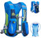 Azarxis Trinkrucksack 5L / 5.5L, Ultraleichter Laufrucksack, Trailrunning Rucksack, Hydrationspack für Laufen, Joggen, Wandern, Marathon (Blau (5.5L) - mit 1.5L Trinkblase)