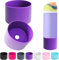 HiGropcore 2PCS Silicone Water Bottle Boot for Owala 24oz 32oz 40oz,Anti-Slip Protective Sleeve Bottom Bumper Protector for FreeSip, Twist, and Flip Water Bottles (Purple)