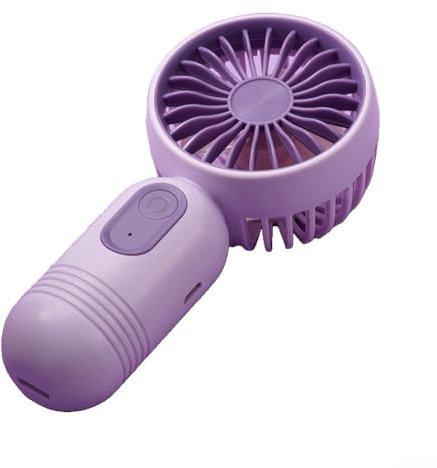 babominimer Portable USB Charging Fan Handheld Mini Cooling Device 3 Speed Settings for Home Office Travel Outdoor Blue for PINK Purple White Black(purple)