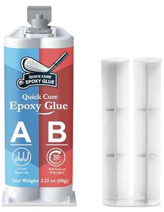 DINGSEN Golf Club Epoxy - Waterproof & Extra Strength- 30 Minute Golf Shaft Repair -2.1oz Quick Cure Golf Epoxy for All Golf Shafts, Golf Heads, Drivers, Putters, and Irons,Ideal for The Golf Industry