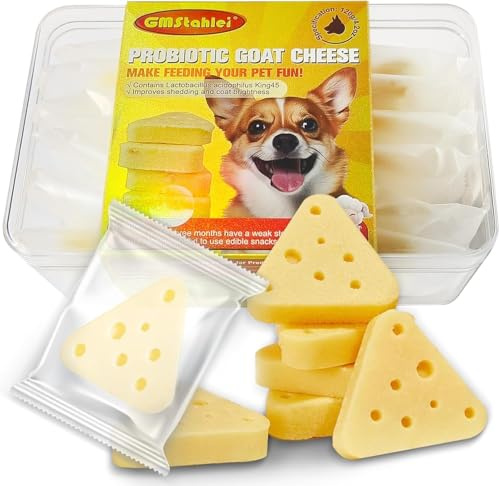 GMStahlei Hundesnack mit Probiotika: Ziegenkäsebisse - Unterstützt Immunität & gesundes Fell - Einzelpackung, 120 g (15 Stück) - Ideal für Training & Belohnung