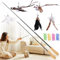 HezzLuv Set of 15 Pcs, Cat Toys, 2 Retractable Teaser Wand with 3 Feather Toys and 2 Bird Toy Refills, Interactive Cat Toy For Indoor, Exercise and Bonding