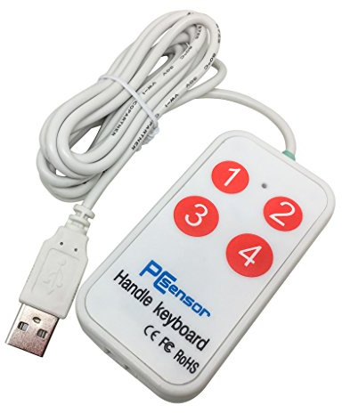 Courtieyeardceastea USB Handheld Keyboard 4 Buttons for PADS Drawing Shortcut Key