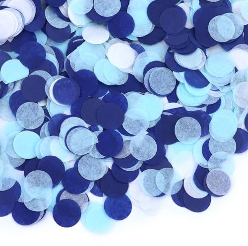 80g Konfetti Blau Hochzeit Geburtstag, Groß,Tischdeko Blau,Blaue Streudeko, Glitzer Konfetti Bunt für Gender Reveal,Luftballons,Tisch,Geschenkbox