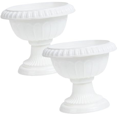 YARNOW Lot De 2 Pots De Fleurs Romains Élégants en Plastique pour Mariage pour Porche Et Aménagement Paysager