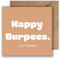 WBdesignz Geburtstag Karte mit Umschlag - Geburtstagskarte happy burpees Geburtstag Gym Glückwunschkarte Happy Birthday Training Fitness Studio