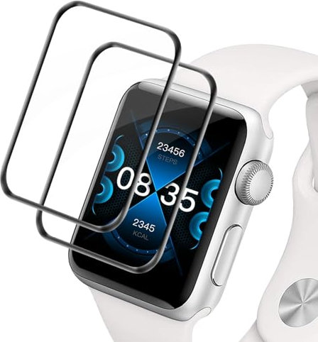 Carantee 2 Stück Schutzfolie für Panzerglas für Apple Watch Series 4/5/6/se 40mm Folie, Ultradünn Series 4/5/6/se 40mm Displayschutzfolie, Bläschenfrei Anti-Shedding Schutzglas für Apple Watch 40mm