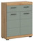 furnling Standschrank Scott, Badkommode, 2 Türen, 1 Schublade, Badschrank, Badmöbel, 74 cm breit, Salbei/Artisan Eiche