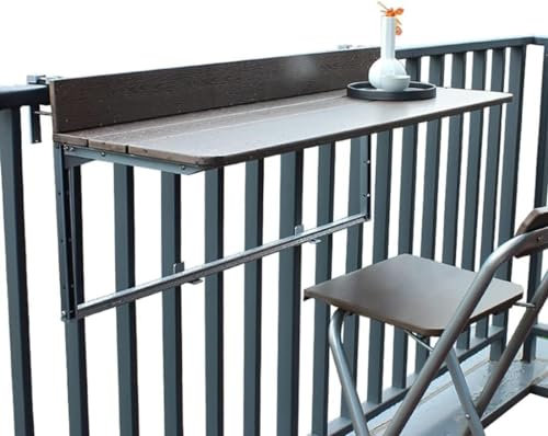 Multifunktionaler Balkon-Klapptisch zum Aufhängen mit verstellbarer Höhe (120 x 37 cm)