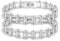 Eigso Silver Stainless Steel Chain Link Bracelet for Men Fashion Minimalist Bike Bangle Wristband for Man