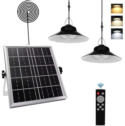 Lampop 2 PCS Solarlampen für Außen Hängend Solar Hängelampe Outdoor mit Sensor 4400mAh IP65 Hängelampe Solar Outdoor Mit Fernbedienung Pendelleuchte mit Bewegungsmelder Fünf Modi 3 Farbtemperaturen
