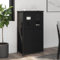 Myheimly Highboard, Sideboard mit viel Stauraum, Kommode Wohnzimmerschrank mit Metallgestell, Schrank Anrichte Beistellschrank, Holzwerkstoff Schwarz
