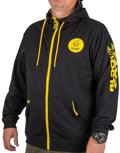 Black Cat Black Zip Hoody - Angelpullover