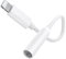 Headphone Jack Adapter Compatible with Apple Lightning to 3.5mm,Aux Mic TRRS Car Audio Dongle Cable,Earphone Connector for iPhone 14 Pro Max 13 12 11 XR XS X 8 7 SE,iPad Pro/Mini,Headset (White)