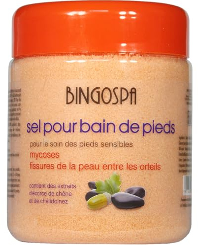 Sel pour bain des pieds sensibles aux mycoses et aux gerçures entre les orteils BINGOSPA 550g