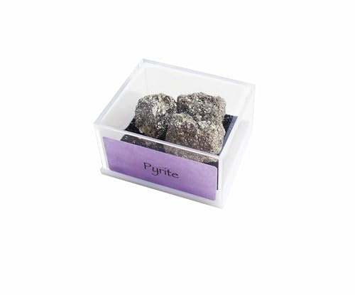 Box Pack Natürlicher Pyrit Kristall Stein für Glück, Erfolg, Vertrauen in das Geschäft, Veränderungen, Kreativität und inspirierende Leidenschaft