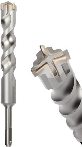 MOXPIFY 25mm SDS Masonry Drill Bit 210mm Long for Reinforced Concrete | Brick Walls, 25 mm Hammer SDS Plus Drill Bit (25mm x 210mm)