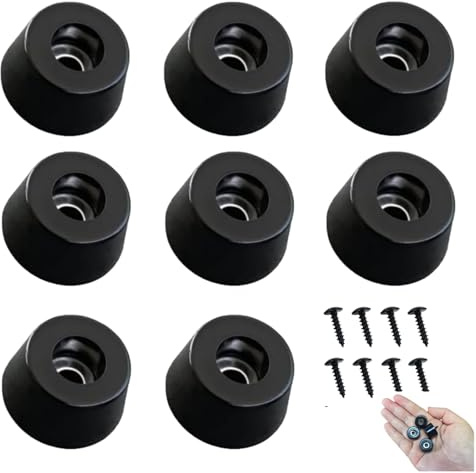 8Pcs Black Turntable Isolation Feet – Anti-Slip Rubber Pads for Guitar Amps, Speaker Cabinets & Audio Equipment, Ideal for Reducing Vibration & Stabilizing Audio Gear