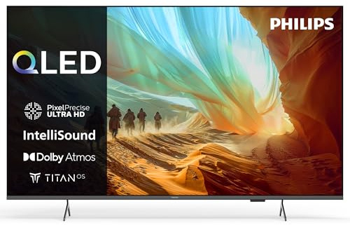 PHILIPS 43PQS7801/12 43 Inch Ambilight 4K LED Smart TV, Pixel Precise Ultra HD, Titan OS, Dolby Atmos Sound