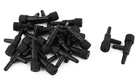 Sourcingmap® 20 STK Wasser Kunststoff Aquarium Fisch Tank 2-Wege Luftventil Verbinder Schwarz de