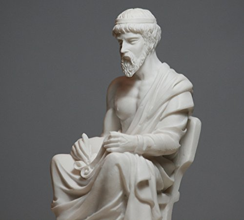 Skulptur, griechischer Philosoph, Plato, Alabaster, Athen, Akademie, 17 cm