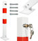 4 Stück HSM Parkpfosten Absperrpfosten Poller klappbar 65 cm Sperrpfosten Parkplatzsperre Wegsperren Klapppfosten Parkwatch Barrierepfosten