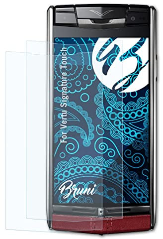 Bruni Schutzfolie kompatibel mit Vertu Signature Touch Folie, glasklare Displayschutzfolie (2X)