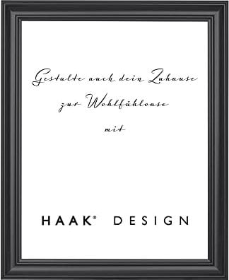 Haak Bilderrahmen Barockrahmen Luna 70x100cm Schwarz (matt)