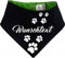 beidseitiges Multicolor Hunde Wende- Halstuch (Fb: Navy-Lime) (Gr.3 - HU 36-44 cm) mit Ihrem Wunschtext