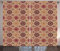 ABAKUHAUS marokkanisch Rustikaler Vorhang, böhmische Flora, Wohnzimmer Universalband Gardinen mit Schlaufen und Haken, 280 x 245 cm, Bordeauxrot