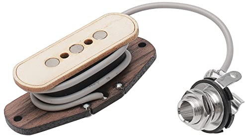 Unxuey Gitarren-Tonabnehmer mit 3 Saiten, E-Ahornholz, für Gitarre, Bass, Tonabnehmer, Eingangsbuchse, 6,35 mm