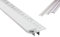 T-40 20° LED Alu Fliesenprofil Treppenprofil Stufen 10mm weiss + Abdeckung Abschlussleiste Fliesen für LED-Streifen-Strip 1m klar