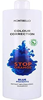 Montibello Stop Orange Colour Correction Champú 1000 ml (Neutralizador+Pigmento Azul), 1 l (Paquete de 1)