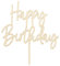DekoHaus Cake Topper Happy Birthday aus Holz Tortenaufleger Kuchendekoration Tortenfigur