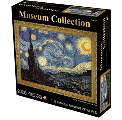 Jigsaw Puzzles 2000 pcs World Famous Oil Painting Puzzle DIY Creativity Party Toys for Adults Impression Sunrise of van Gogh-Starry Night