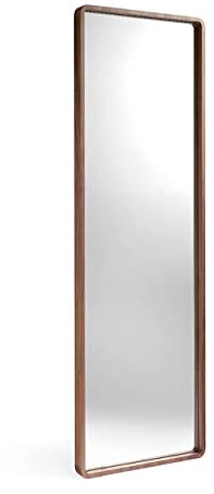 Ángel Cerdá - Espejo de Pie Rectangular con Marco en Madera Nogal - Espejo Grande para Decoración - Espejo Pared Mueble Versátil - 60 x 190 x 7 cm