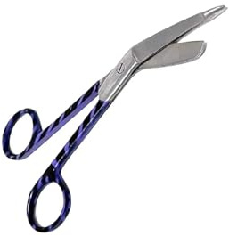 Lister Verbandschere, 14 cm, farbbeschichtet, für Krankenpfleger, Studenten, Erste-Hilfe-Schere, Dunkelblau