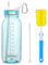 VENNERLI Sports Water Bottle with Straw 1Litre Leakproof Durable Tritan BPA Free Gym Flip Sipper Bottle Dustproof with Marking Dustproof Leakproof (1L Blue)