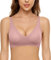CheChury sans Armature Soutien-Gorge Push Up Invisible Brassière pour Femmes Soutien-Gorge de Tous Les Jours Femme avec Coussinets Amovibles Coupe Confort,Rose,S