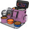 Airline Approved Pet Travel Bag, Weekend Travel Set for Dog and Cat, Tote Organizer with Multi-Function Pockets, Pink