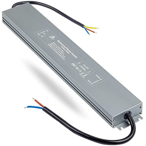 DUSKTEC LED Trafo 24V 300W LED Transformator IP67, Wasserdicht Netzteil LED Treiber AC 230V auf DC 24 Volt 12,5A, Konstantspannung Niedervolttrafo für Innen oder Außen LED-Streifen Strip CCTV Lampen