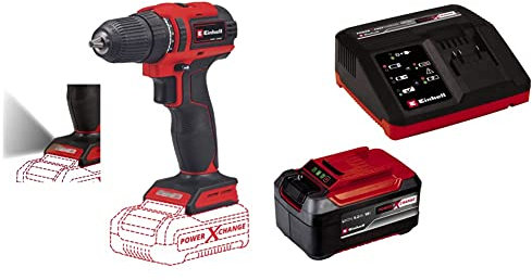 Einhell Perceuse Visseuse sans fil TE-CD 18/40 Li BL Solo Power X-Change (lithium-ion, 18 V, 40 Nm, moteur sans charbon, variateur électronique) avec Chargeur et Batterie 5,2Ah