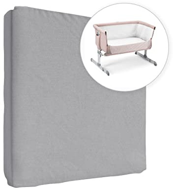 Jersey 100% Baumwolle Spannbettlaken für 83 x 50 cm Baby Co-Sleeper Kinderbett Matratze (Grau)