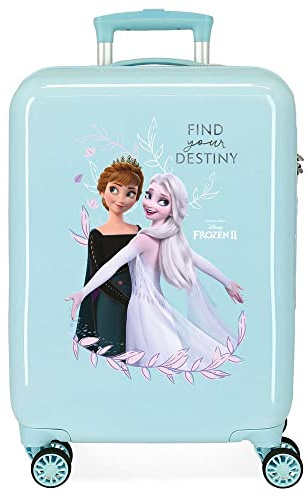 Disney Frozen Memories Kabinentrolley, blau, 38 x 55 x 20 cm, starr, ABS-Kombinationsverschluss, seitlich, 34 l, 2 kg, 4 Räder