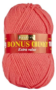 Sirdar Hayfield Bonus Chunky, Bright Coral (578), 100g