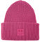 Zwillingsherz Slouch-Beanie-Mütze mit Wolle - Hochwertige Strickmütze mit Herz Smileys Patch für Damen Mädchen – Hat - Grobstrick - One Size - warm und weich für Frühling Herbst und Winter