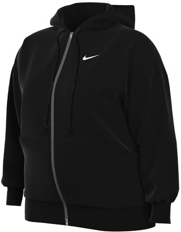 Nike Top W NSW Phnx FLC FZ OS Hoodie PL, Black/Sail, DV4979-010, 2X