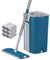 Mopa para Limpiar Azulejos y Paredes Mopa Fregona con Cubo Escurridor Mopas de Limpieza Suelos Hogar Mop Trapeadora Fregona Parquet Ventanas Autoescurrible Plana con 6 Almohadillas Microfibra