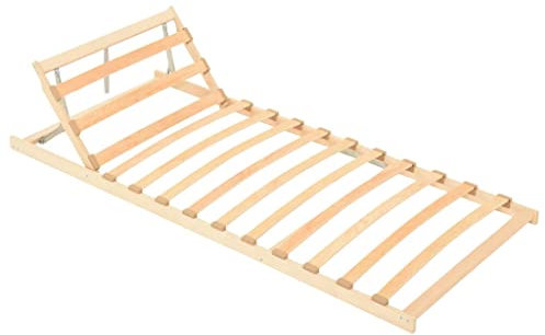 VACARX Lattenrost mit 13 Lattenrosten, verstellbarer Kopf, 100 x 200 cm, Gummikappe, Artikelfarbe: Anthrazit
